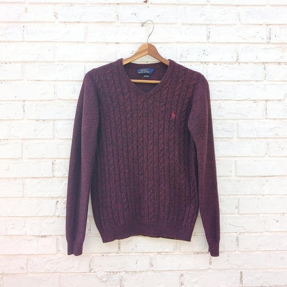 Vintage Polo Ralph Lauren Wool Blend V-Neck Pullover Sweater - Picture 1 of 7